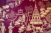 Mural paintings, in Wat Chiang Man Temple, Chiang Mai, Thailand, Asia