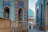 Shad-i-Mulk Aqa-Mausoleum, Amirzadeh-Mausoleum und Shirin Biqa Aqa-Mausoleum, Shah-i-Zinda-Komplex, Samarkand, Usbekistan