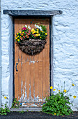 Tür, Haus am Ufer des Tal-y-Llyn-Sees, Gwynedd, Snowdonia, Wales