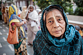 Portrait of widow, Vrindavan, Mathura district, India