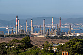Chimneys of San Roque Refinery, San Roque, Andalusia, Spain