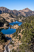 Redon and Long lakes, Circ de Colomers. Aiguestortes National Park. Pyrenees, Spain