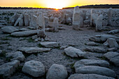 Dolmen of Guadalperal. The monument is within the Valdecañas reservoir in the Tajo River, Caceres, Spain