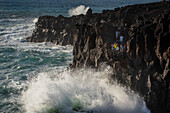 Breaking wave, Los Hervideros, Lanzarote, Spain