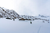 Ski touring at Valle Spluga Valchiavenna Lombardia Italy