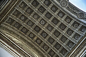 Basilika S. Andrea, Details der Bögen der Hauptfassade, genannt "ombrellone" Mantua, Lombardei, Norditalien, Südeuropa