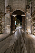 Verona Tür, historischer Eingang im Zentrum von Soave während der Nacht Soave, Verona, Venetien, Italien, Europa, Südeuropa