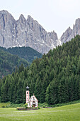 San Giovanni in Ranui church, the most classical postcard; Southern Europe, Italy, Trentino Alto Adige - South Tyrol, Bolzano District