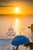 Sunset in Firostefani, Santorini, Cyclades Islands, Greece