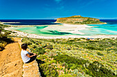 Strand und Lagune von Balos, Gramvousa-Halbinsel, Kreta, Griechenland