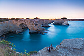 Torre Sant Andrea in der Nähe von Melendugno, Bezirk Lecce, Apulien, Italien