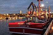 Fischereihafen bei Sonnenuntergang, caraquet, new brunswick, kanada, nordamerika