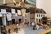 Scale model of a coaching inn from the last century, ironwork museum, francheville, eure, normandy, france
