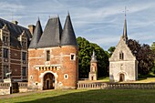 Das unter Denkmalschutz stehende Schloss von Chambray aus dem 16. Jahrhundert beherbergt die Landwirtschaftsschule, Mesnil-sur-iton, Eure, Normandie, Frankreich