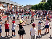 School fair, petits-pres elementary school, rugles, eure, normandy, france