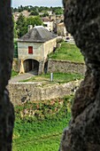 Pfeilschlitz zur Verteidigung, Zitadelle von Blaye, von Vauban errichtete Befestigungsanlagen, Gironde, Frankreich