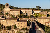 Dorf von minerve, regionaler naturpark des haut-languedoc, aude, okzitanien, frankreich