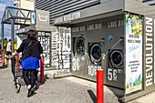 Laundromat powered by solar energy, a revolution in washing to protect the environment and the planet, l'aigle, orne, normandy, france
