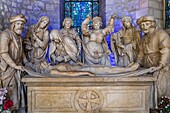 Grablegung Christi, Basilika Saint-Remi, Reims, Marne, Grand-Est-Region, Frankreich