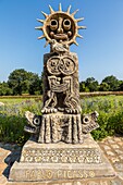 The robert tatin museum, the home of the ceramist, painter, sculptor who made his house and gardens an environment of art, cosse le vivien, (53) mayenne, pays de la loire, france