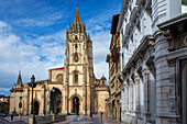 Oviedo San Salvador Kathedrale auf der Plaza Alfonso II el Casto Oviedo Asturias, Spanien.