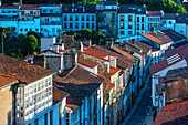 Straße San Francisco, Altstadt, Santiago de Compostela, UNESCO-Welterbestätte, Galicien, Spanien.