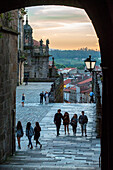 Praza do Obradoiro square in Santiago de Compostela, Galicia, Spain, Europe