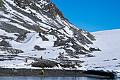 National Geographic Expeditions - Ponant guests hiking in Larsen Inlet, Weddell Sea, Antarctica.