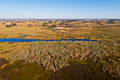 Eine Luftaufnahme des Okavango-Deltas. Okavango-Delta, Botsuana.