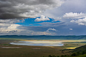 Clouds over the Ngorongoro crater. Ngorongoro Conservation Area, Tanzania.