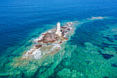 Leuchtturm von Mangiabarche, Calasetta, Sant'antioco, Sardinien, Italien