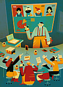 Business training course, illustration