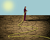 Drought, conceptual illustration