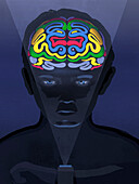 Brain monitor, conceptual illustration