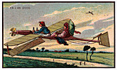 Two seater flying vehicle, illustration