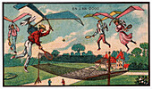 Aerial tennis, illustration