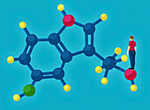 Hormones molecule, conceptual illustration