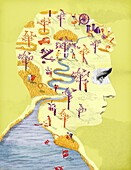 Microglia, conceptual illustration