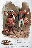 Dance of the omelettes, illustration