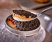 Cauliflower panna cotta with caviar