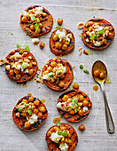 Chargrilled sweet potato toasts