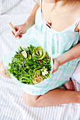 Greens galore couscous salad