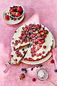 Berry tart with summer berries