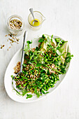 Green barley salad