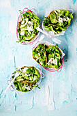 Cleansing avocado salad kale wraps