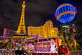 View of the strip in Las Vegas.