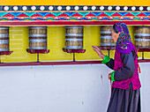 Portraite of Ladakhi woman during the Ladakh Festival in Leh India