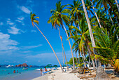 Tropical beach in Tortuga island Costa Rica. The island covers approximately 300 acres and includes forests and beaches