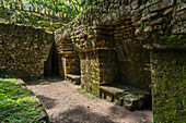 The entrance to the ruins of the Mayan city of Yaxchilan through the back of Building 19, or the Labyrinth, on the Usumacinta River in Chiapas, Mexico.