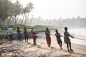 Fishermen at Kappil Beach, Varkala, Kerala, India